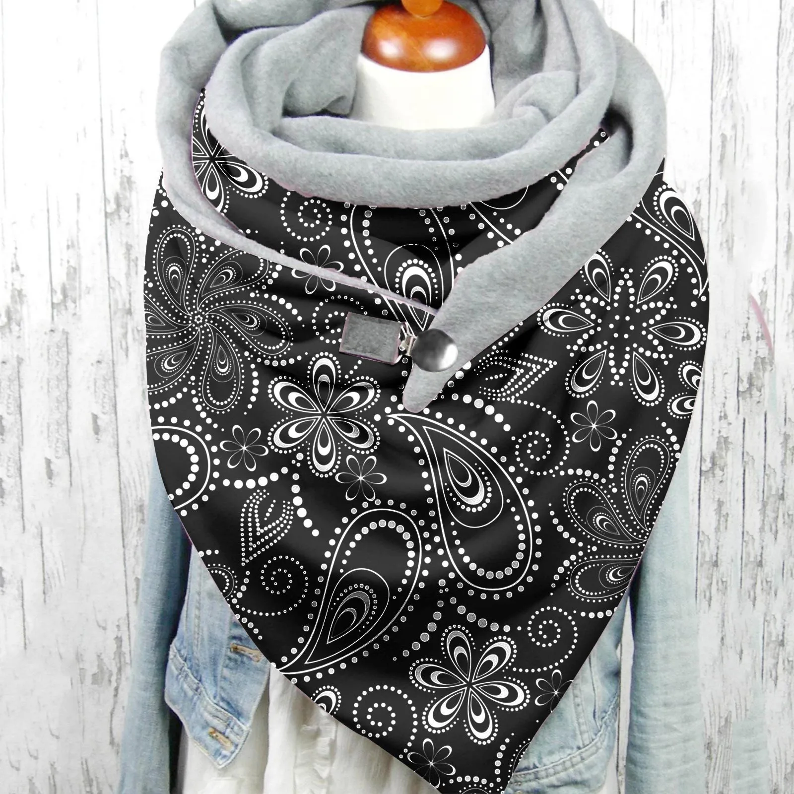 Модные зимние шарфы с пряжкой шарф шаль принтом нагрудник унисекс мягкая накидка