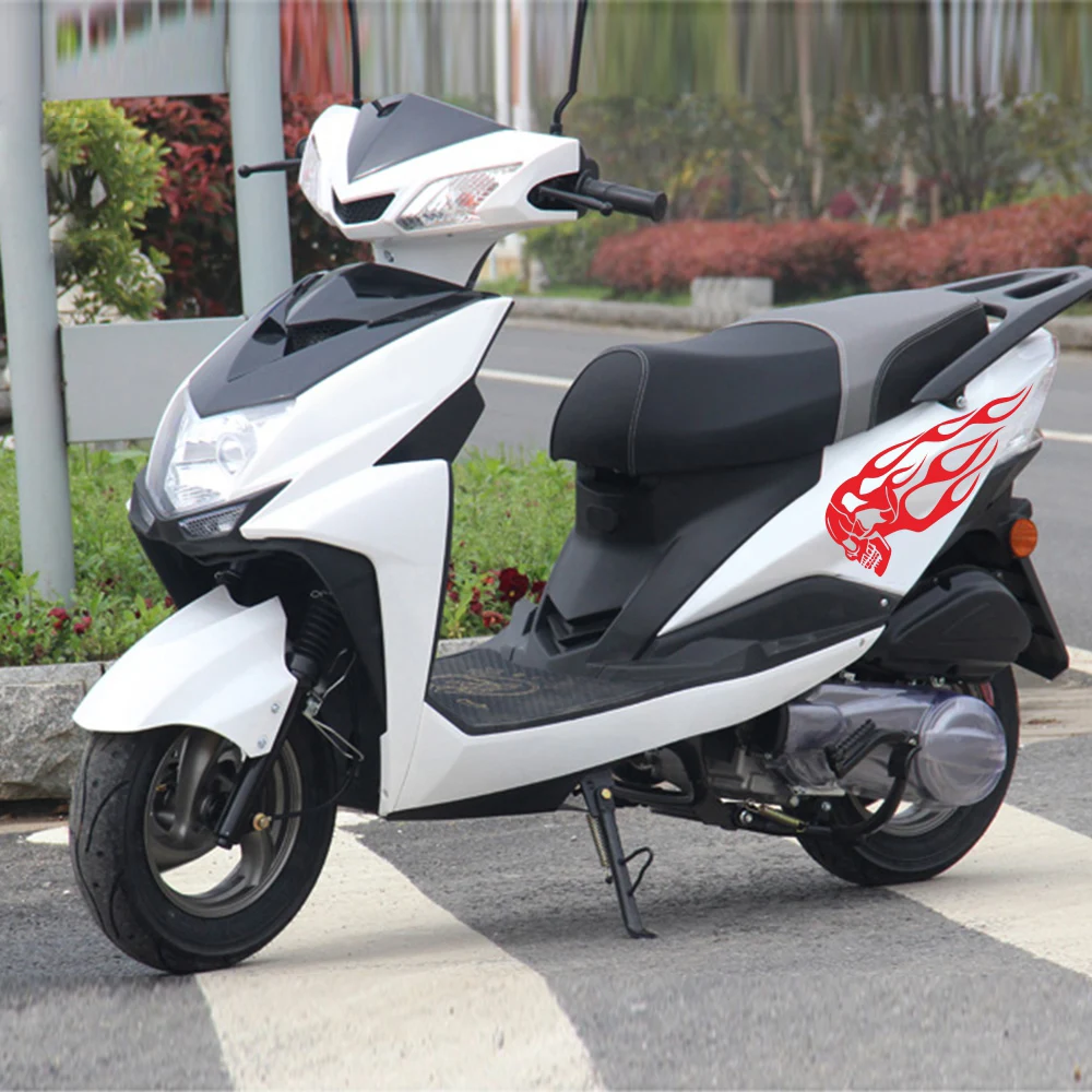 Автомобильная виниловая наклейка с изображением пламени и переводных картинок