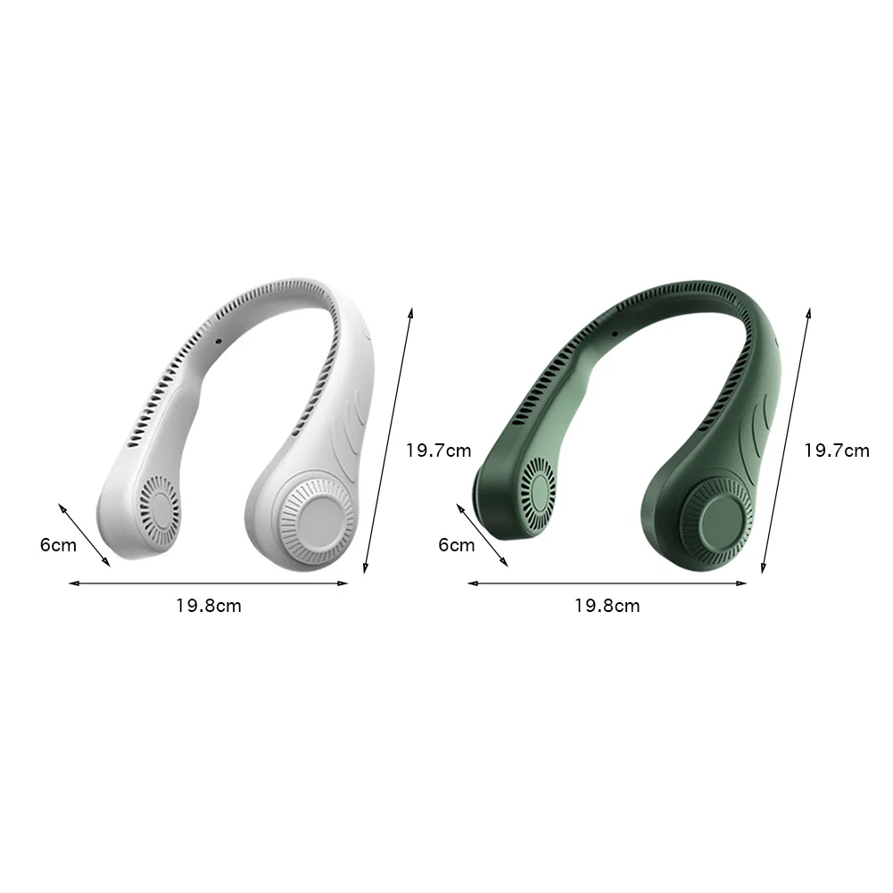 

New Hanging Neck Fan Portable Cooling Fan USB Leafless 360 Degree Neckband Fan 78 Surround Air Outlets 3000Mah Rechargeable