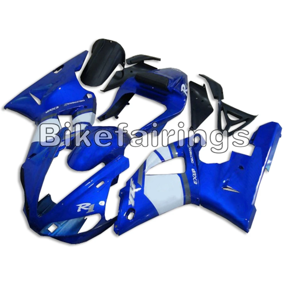 

Sportbike White Blue Cowlings For Yamaha YZF1000 R1 2000 2001 00 01 R1 ABS Plastic Injection Bodywork Kit Fairings