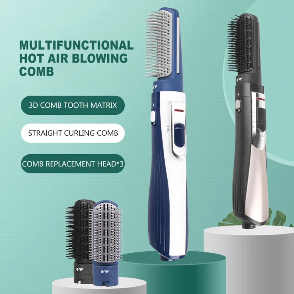 Household Hair Styler Hair Comb Dryer Hot Air Brusher Hair Straightener Curler Comb Roller Electric Hair Dryer