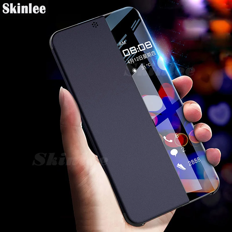 Чехол подставка Skinlee для Samsung Galaxy A51 Прозрачный ударопрочный чехол с откидной