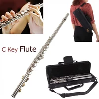 flute pipe silver plated 16 closed holes tonec flute with case cloth screwdriver woodwind instruments