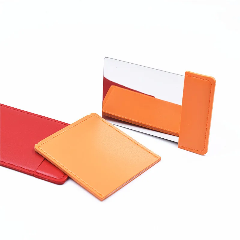 

1 шт. ультратонкое зеркало для макияжа из нержавеющей стали, косметическое карманное прямоугольное складное компактное складное зеркало дл...