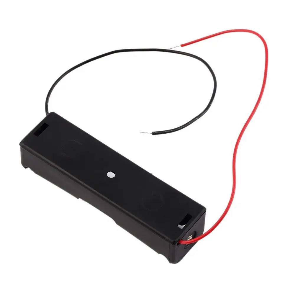 Black Plastic 1pc 18650 Battery Storage Box Case 1 2 3 4 Slot Way DIY Batteries Clip Holder Container With Wire Lead Pin |