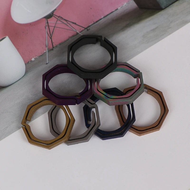 1 шт. 7 цветов титана сплав TC4 брелок кольцо ручная пряжка мужской металлический