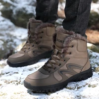 mens snow winter boots anti slip 2021 fashion outdoor casual waterproof ankle sneakers with fur warm hiking camping shoes 38 47