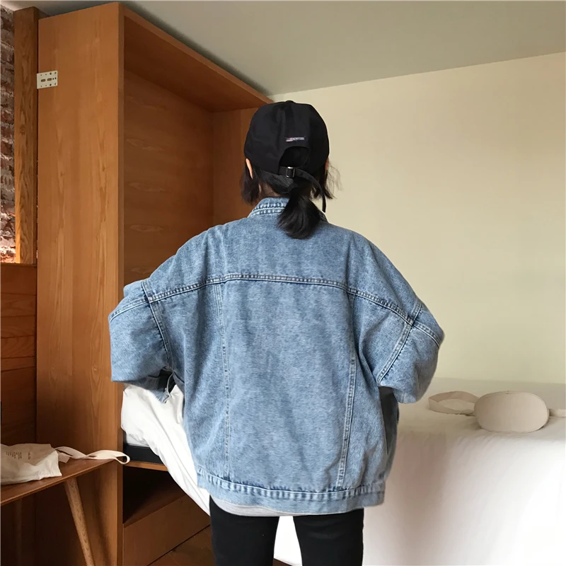 Женская джинсовая куртка простой винтажный кардиган из денима весна 2020 | одежда