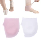1 пара Прозрачные силиконовые Увлажняющие гелевые пяточные Защитные носки Следочки 2 Цвета
