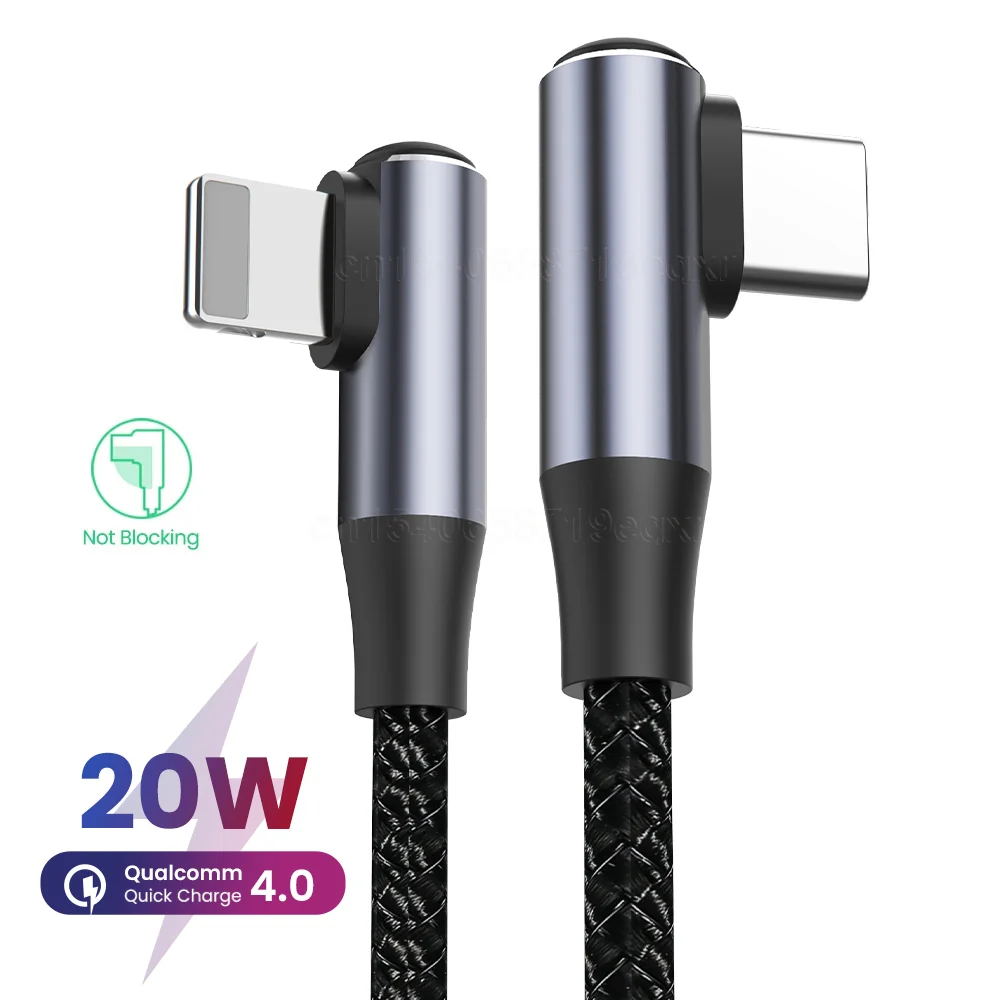Cable USB tipo C a 8 pines para móvil, cargador rápido de...
