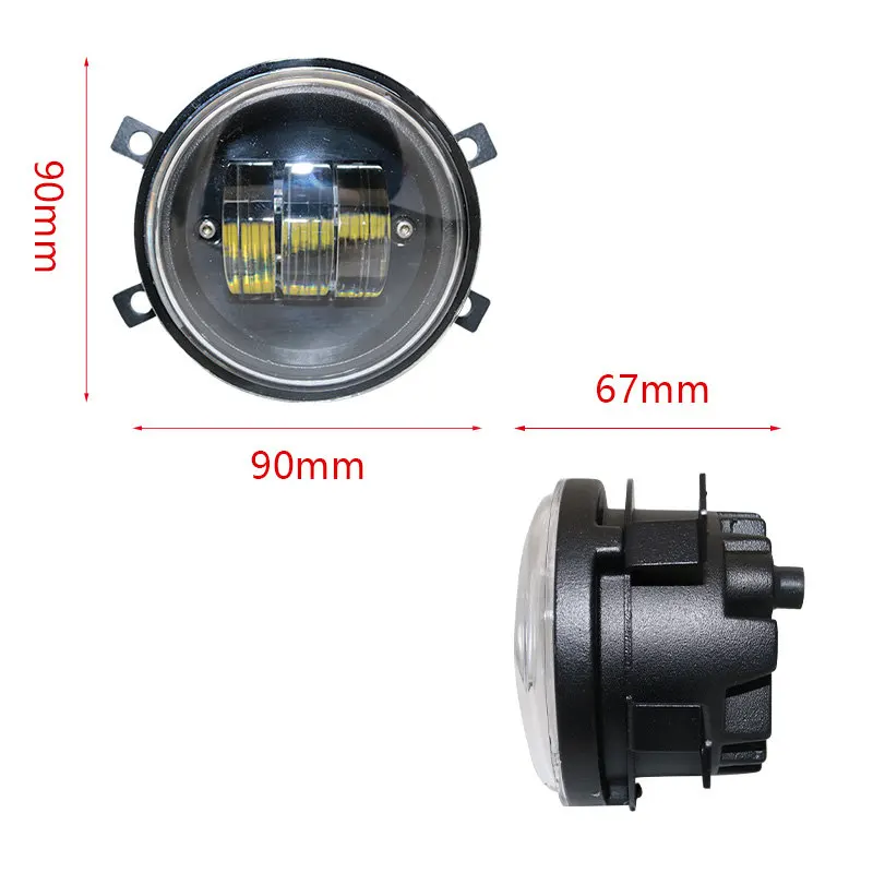 Противотуманные фары LED Круглые для Лада Веста Рено Логан Форд Фокус 2 рестайлинг