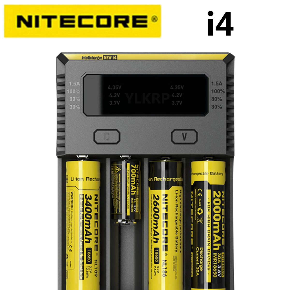100% оригинальное новое зарядное устройство Nitecore I4 Digi для 26650 18650 18350 16340 14500