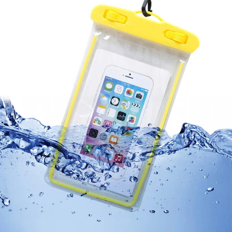 

Waterproof Bag Case for Phone Luminous PVC Swimming Bags IPX8 Underwater Phone Case for Seaside Vacation Universal All Models