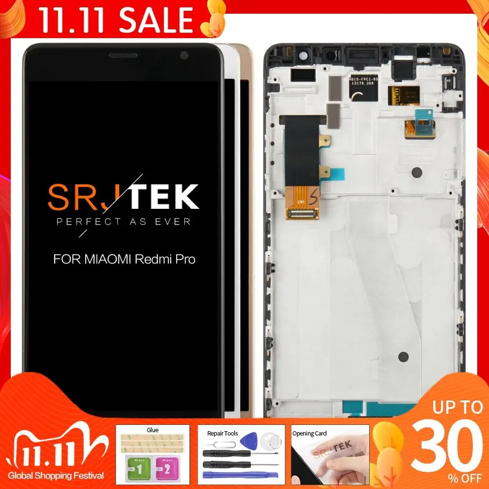 

AMOLED 5.5 Original LCD For XIAOMI Redmi Pro Display Touch Screen Digitizer with Frame Replacement for Xiaomi Redmi Pro Display
