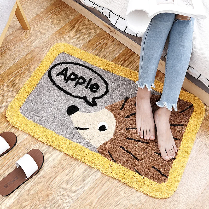 

Entrance Doormat Water Absorption Anti-slip Carpets for Bathroom Kitchen Bedroom Area Rugs Cartoon Style