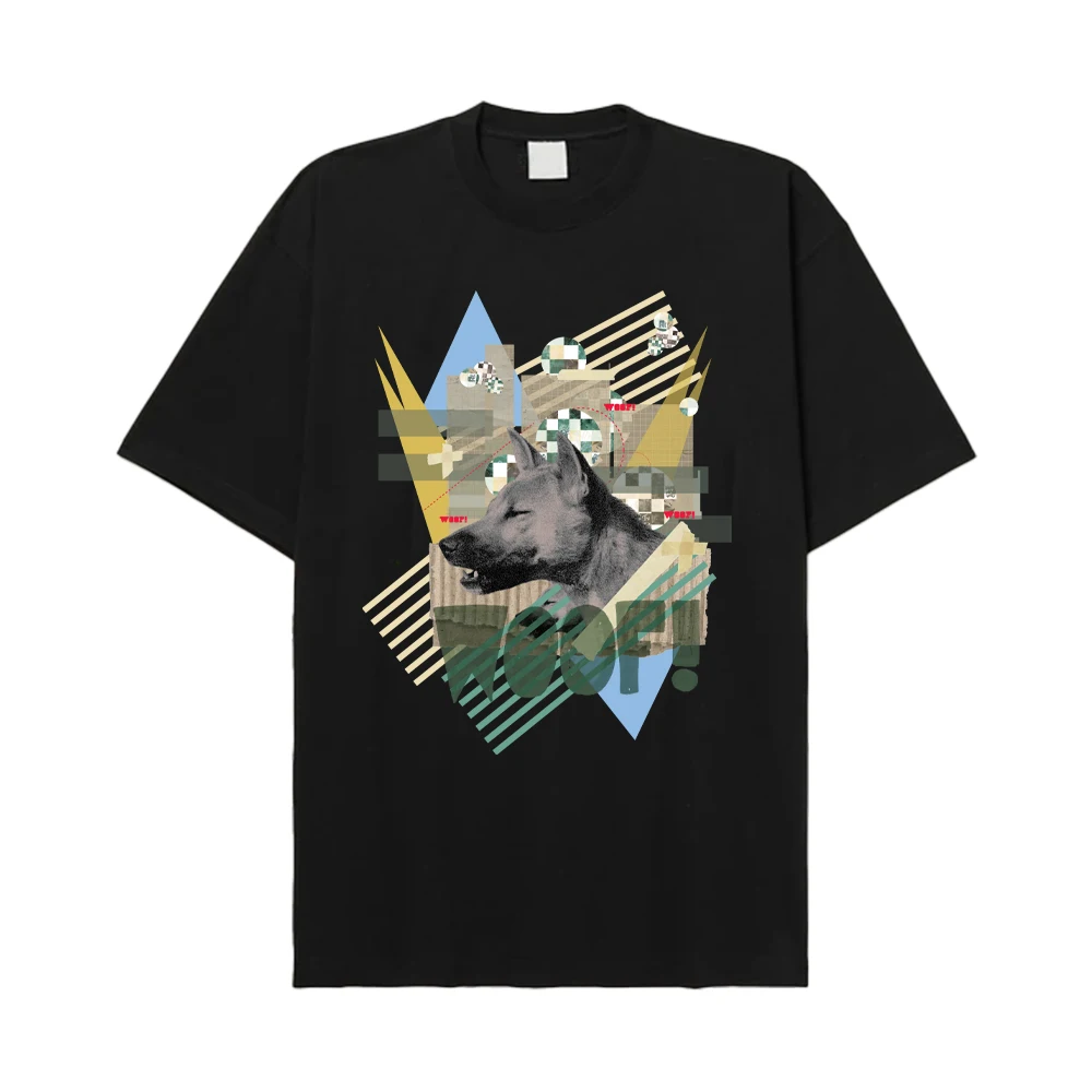 

Mens Brand John Richmond Woof Graffiti Printed Short Sleeve T-shirt Brand Design Tide High Street Loose Hip-hop Casual T-shirt