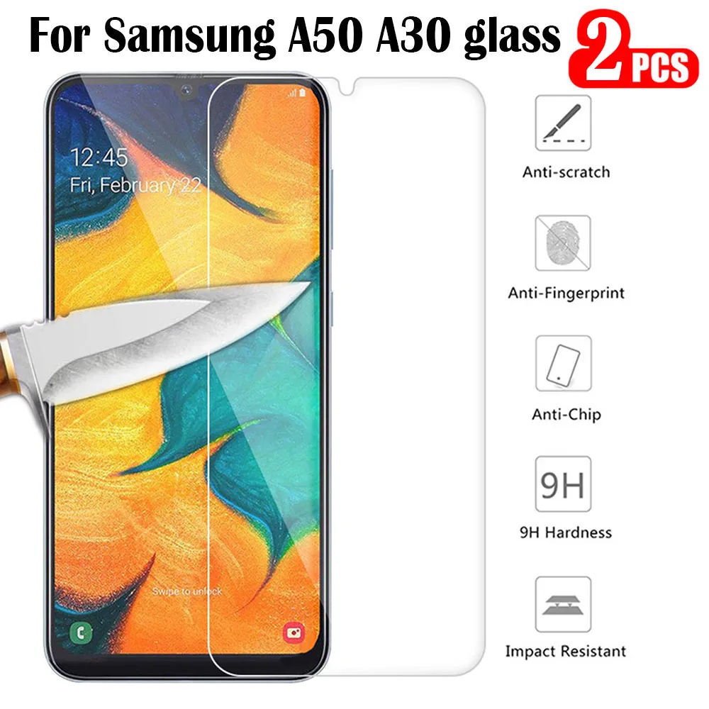 2 шт. закаленное стекло для Samsung Galaxy A50 A30 A70 A40 A20 защита экрана M20 M30 защитное на |