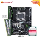 HUANANZHI X99 F8 X99 материнская плата с Intel XEON E5 2666 v3 с 2*16G DDR4 RECC память комбинированный комплект NVME SATA USB