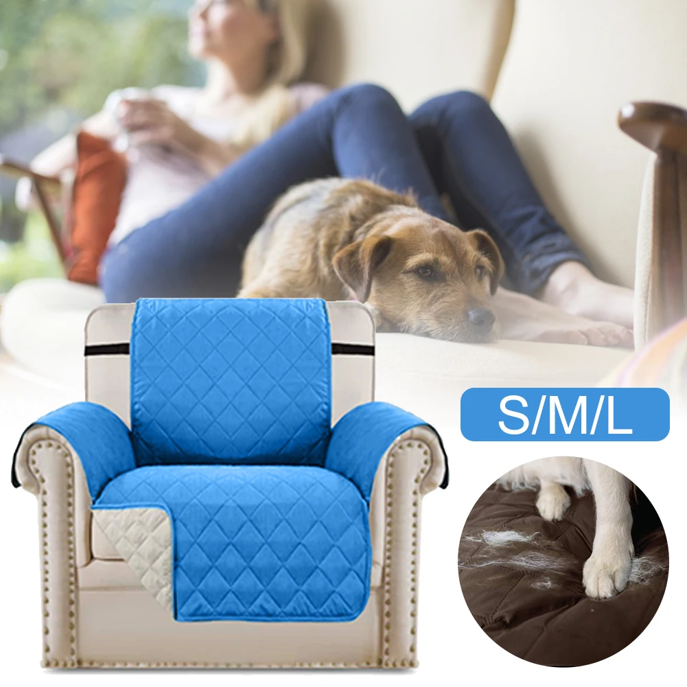 

Water Resistance 1/2/3 Seats Sectional Quilted Sofa Cover Anti-Slip Couch Chair Protector Pad Pet Slipcovers Mat For Living Room