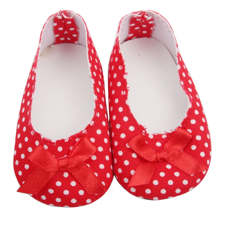 Кукольная обувь для девочек 18 дюймов милая маленькая красная с бантом