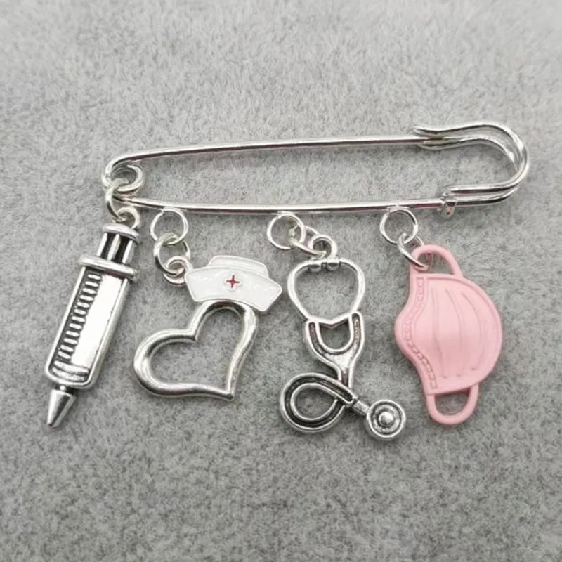 Новая мода брошь Доктор инструмент медицинский стетоскоп шприц маска на лицо