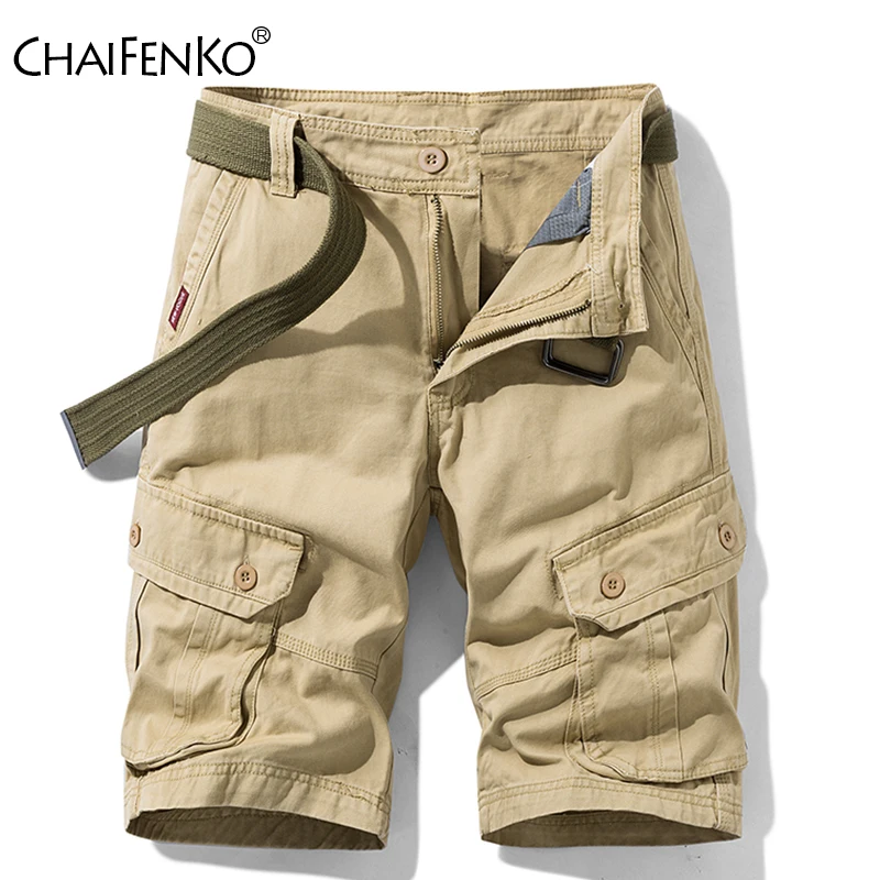 

Mens Summer Cotton Army Tactical Cargo Shorts 2021 New Fashion Khaki Multi-pocket Casual Short Pants Loose Military Shorts Men
