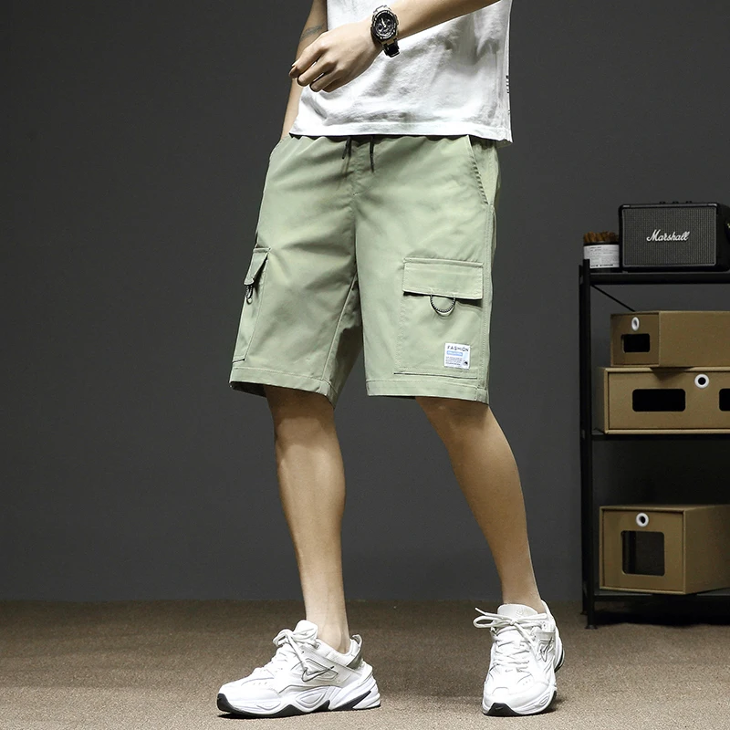 

Summer Shorts Men Hip Hop Streetwear Cargo Shorts Knee Length Bottoms Casual Military Shorts