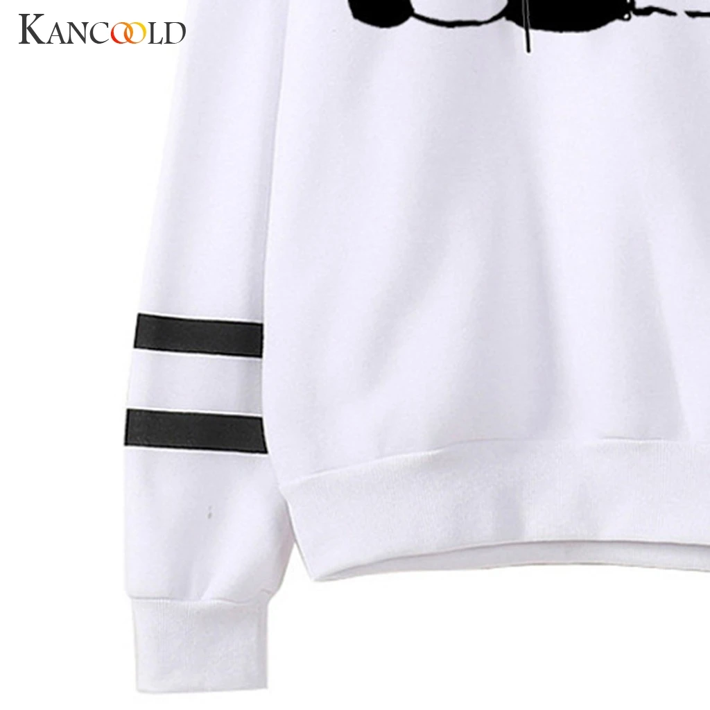 Женский свитер с принтом панды KANCOOLD свободный капюшоном водолазка теплая