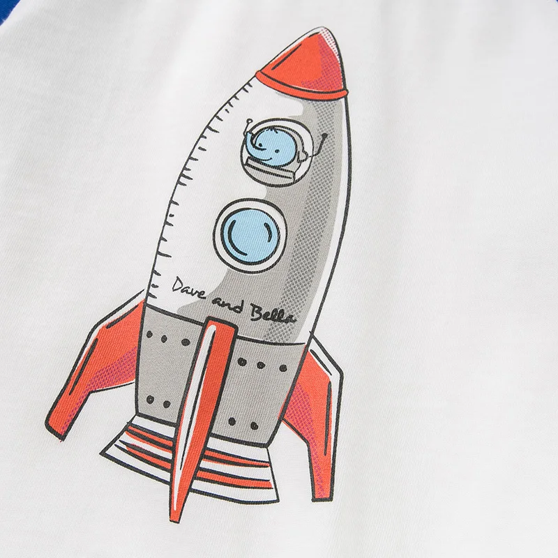 DBK10698 dave bella/Осенняя детская футболка для мальчиков детские футболки с длинными