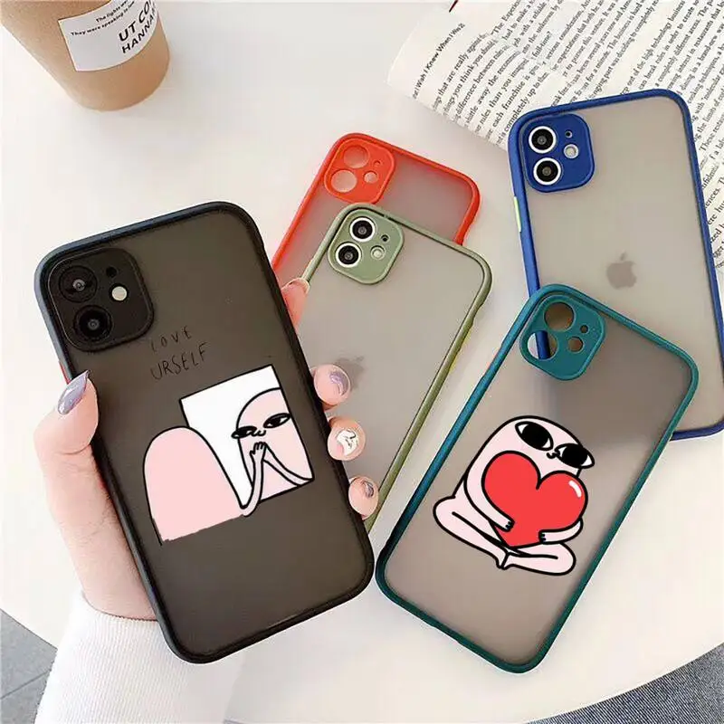 

Pink Cartoon Funny Ketnipz Phone Case For IPhone 12 11 Pro Max XR XS Max X SE2020 6s 7 8 Plus Hard Shockproof Black Case