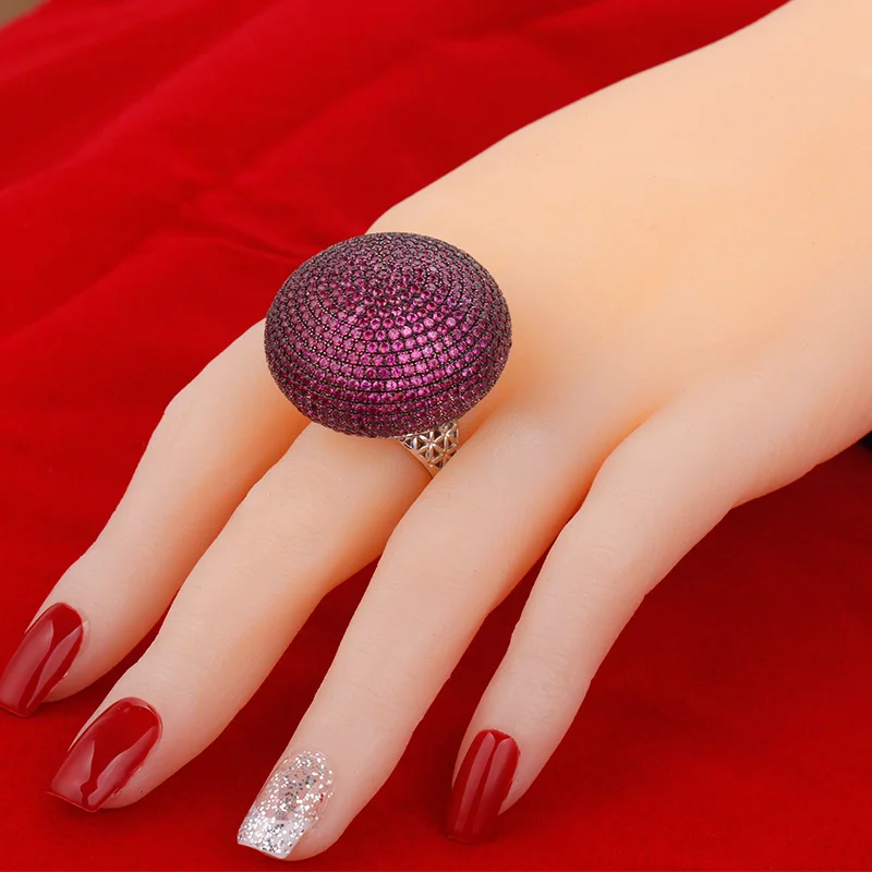 Свадебные кольца Bride Talk большие сферические свадебные полноцветный кубический