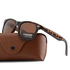 Солнечные очки в стиле ретро Uv400 для мужчин и женщин, поляризационные зеркальные солнечные аксессуары в квадратной оправе, коричневого цвета, для вождения, 2140