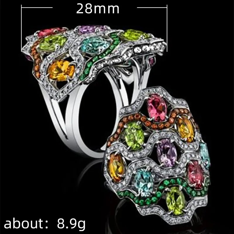 

2021 New Luxury Oval Engagement Ring For Women Anniversary Gift Jewelry Wholesale R5973
