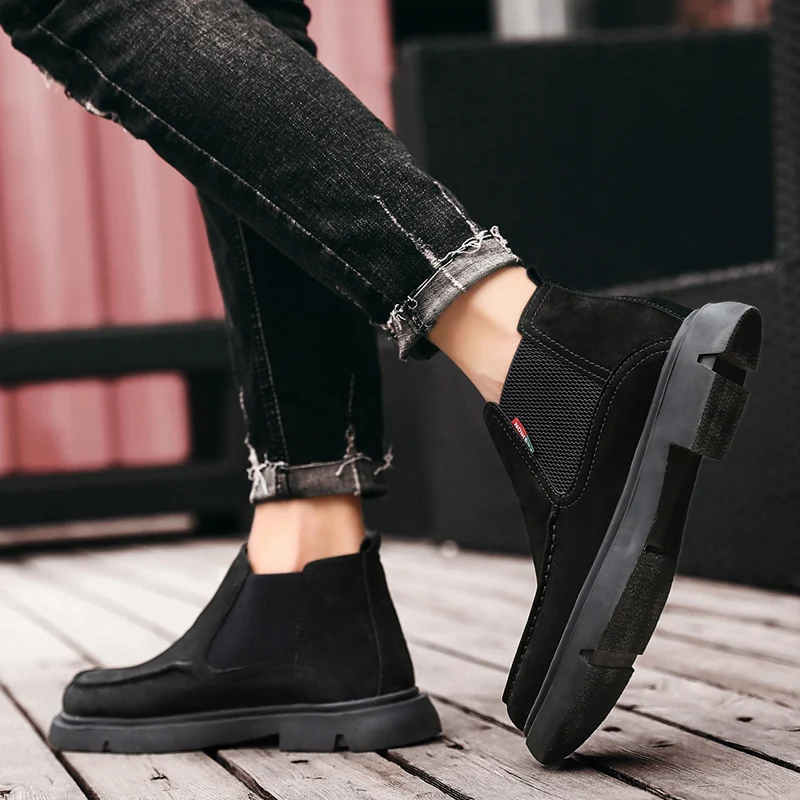 Мужские повседневные теплые зимние ботинки дышащие мужские Мужская обувь зимняя