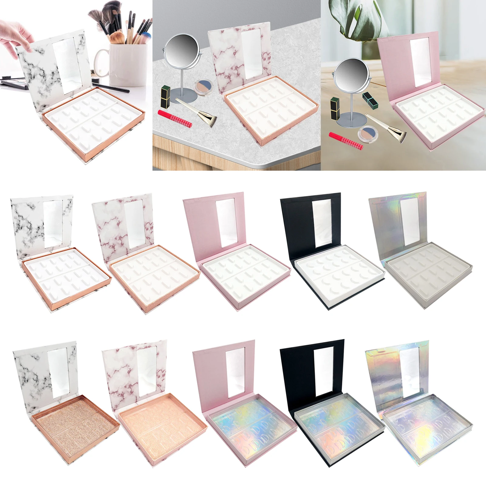 Портативный контейнер для хранения ложных ресниц 10 пар | Красота и здоровье