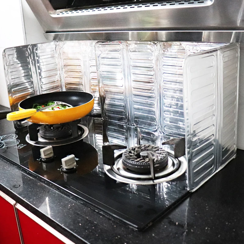 Oil Splatter Screen Foldable Gas Frying Splash Protection Barrier Stove Kitchen Scalding Baffle Cooking Tools | Дом и сад