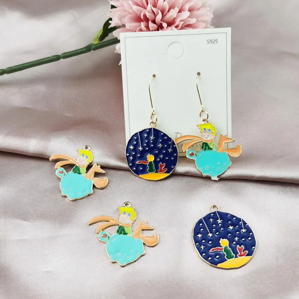 10 шт./упак. из мультфильма Мой Маленький принц и Fox Эмаль Подвески Металлические