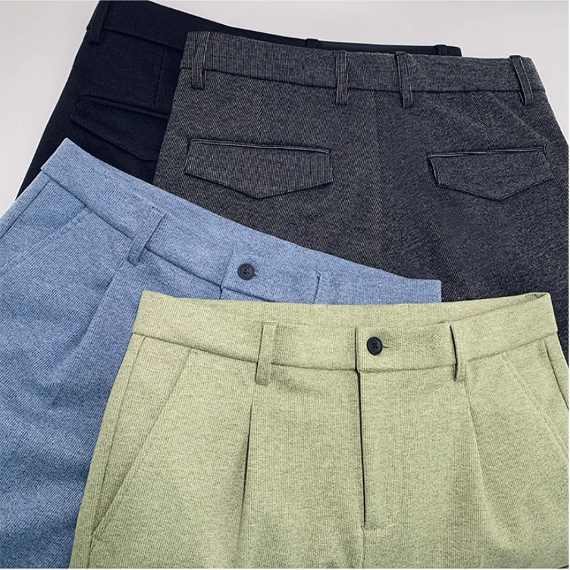 

2021 Brand clothing Men's Plus Suit Trousers Autumn and Winter New Slim Foot Pants Business Formal Pants Fashion Casual Trousers