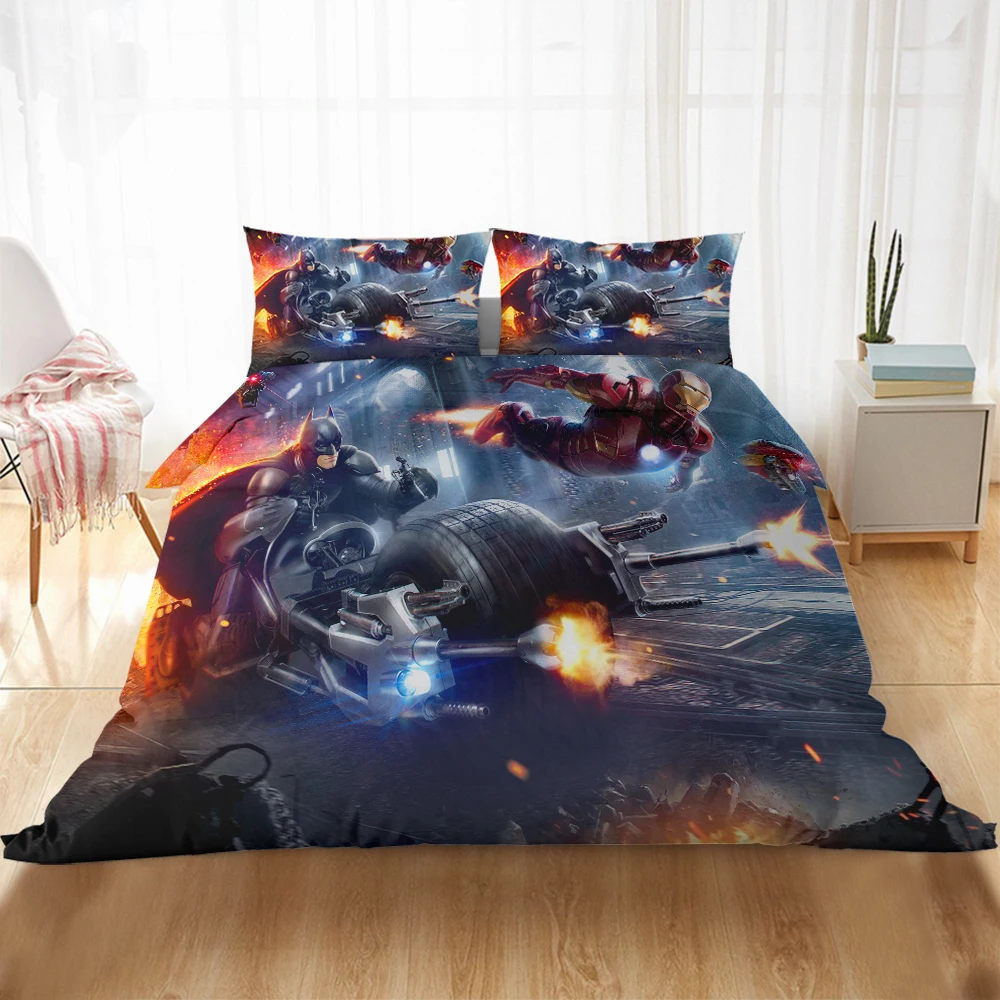 Комплекты постельного белья с 3D изображением Железного человека Комплект модное