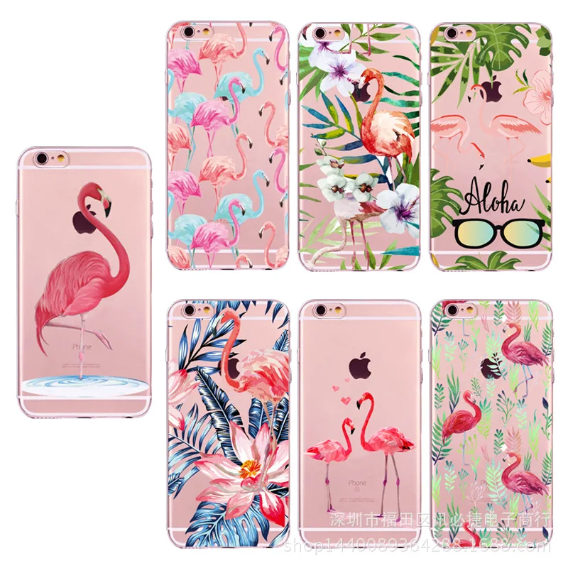 flamingo case for iphone x xs max xr phone cases cute exotic flowers leaves silicone soft cover for iphone 6 6s 7 8 plus covers free global shipping