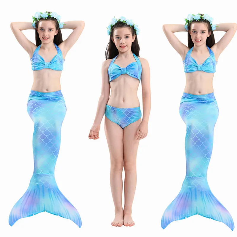 Новые хвосты маленькой русалки для плавания костюм хвост косплей дети с