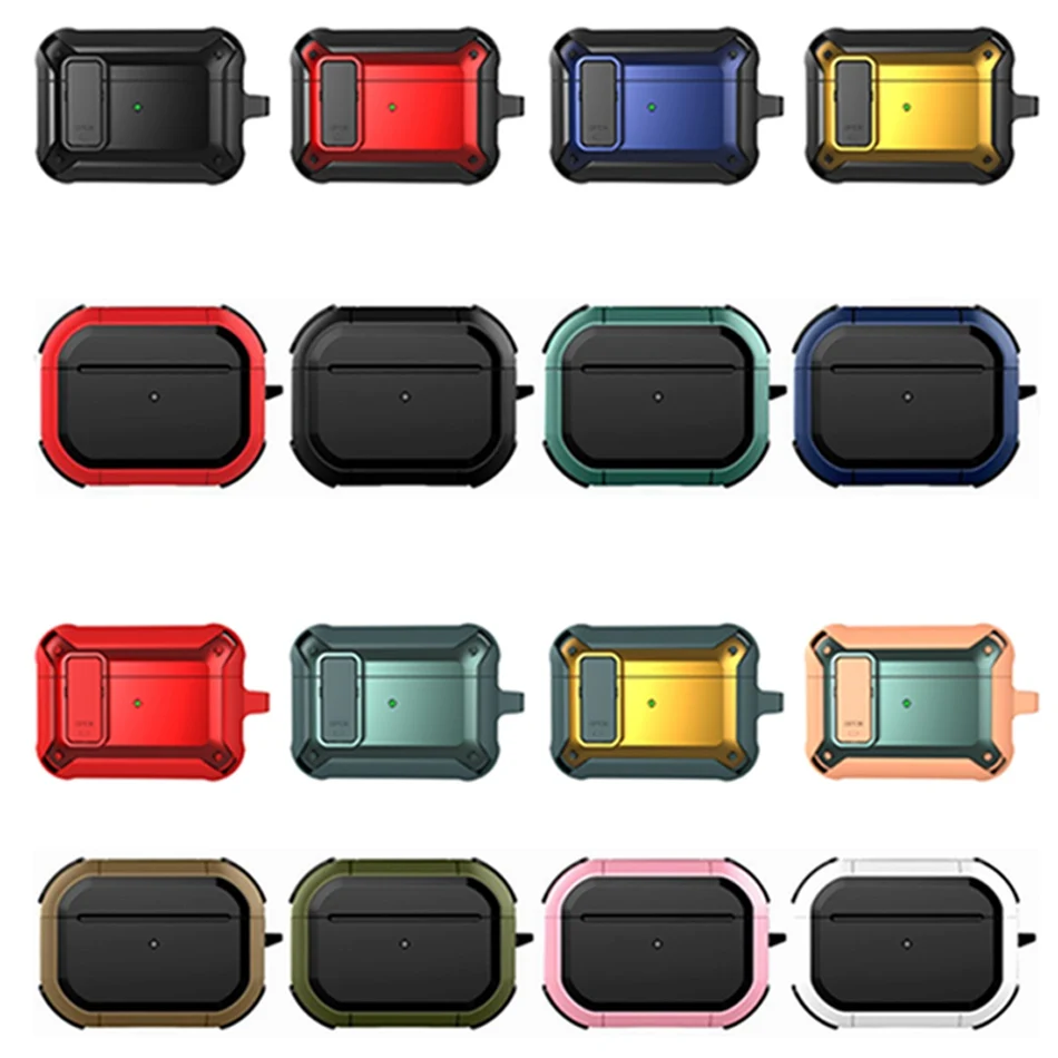 

Противоударный чехол для наушников Airpods Pro, мягкий чехол из ТПУ и поликарбоната с защитой от падения для Apple Air Pods Pro, чехол для наушников с фут...