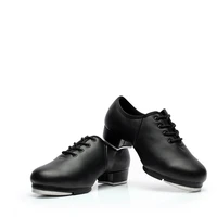 sports dance shoes adult children performance tap dance shoes soft sole natural leather shoes step sneakers dance shoes