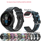 Ремешок силиконовый для Garmin Fenix 6 6X Pro 5 5XPlus 3HR 935Fenix7 7X QuickFit 22 26 мм с камуфляжным принтом