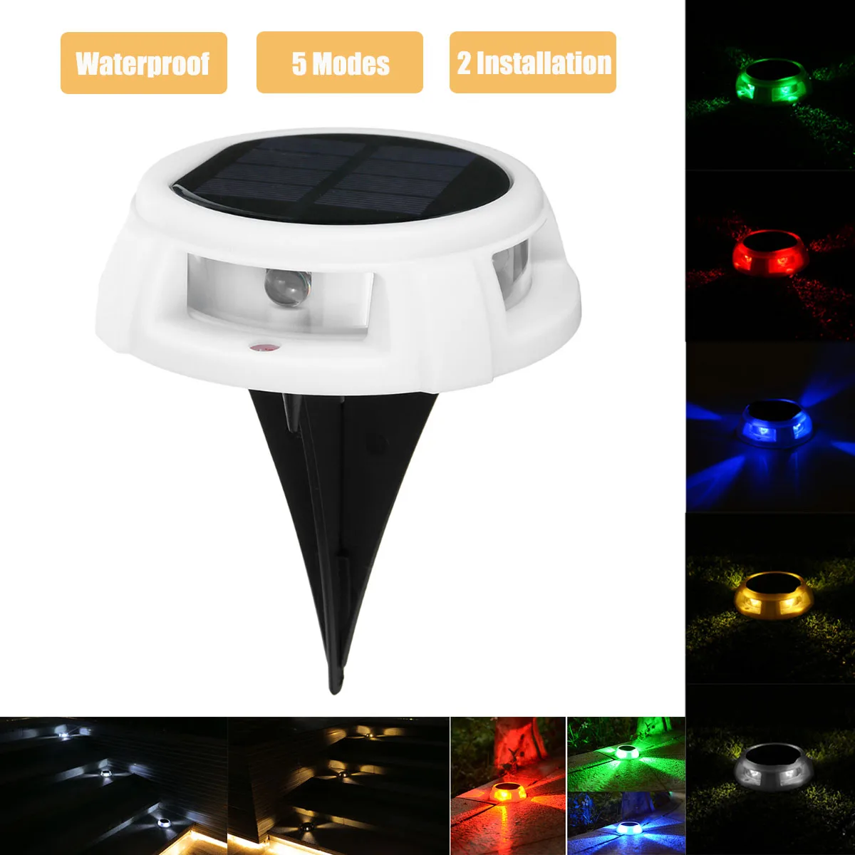 

Waterproof Solar Garden Lights Outdoor Garden Pathway Deck Lamp Underground Decking Solar Lamp for Home Yard Driveway Lawn Road