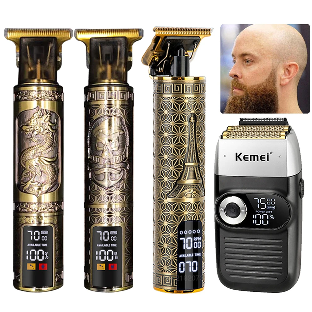 

Electric Shaver Trimmer for Men Professional Hair Clipper Beard Trimmer Razor LCD Display USB Fast Charging Hair Styling Tool 5