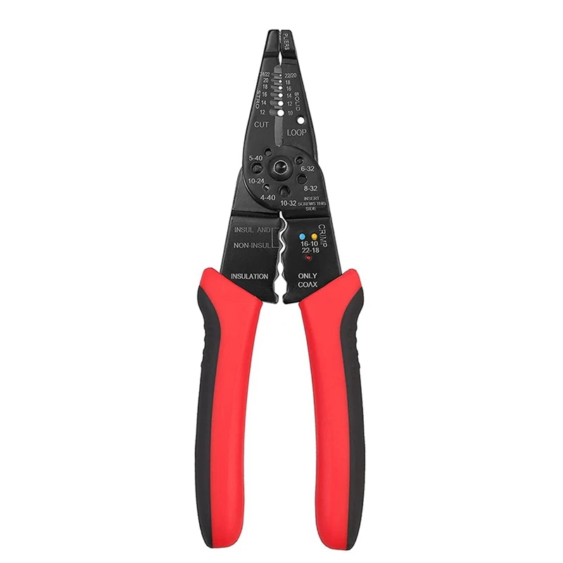 

8 Inch Wire Stripper Crimper Cutter 10-22 AWG Multi-Function Tool Kit Professional Wire Stripping Tool/Wire Cutter