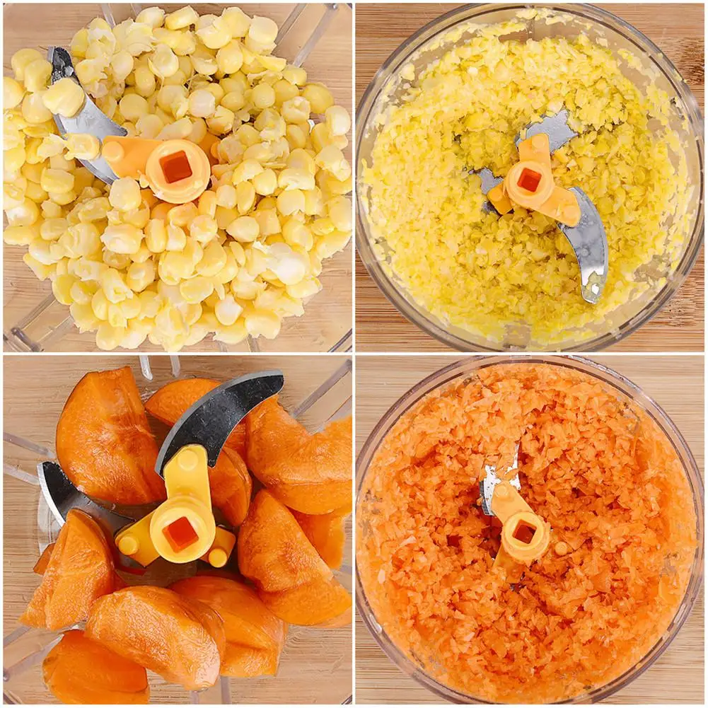 Ручной измельчитель для овощей с 3 лезвиями ручной чеснока кухонный