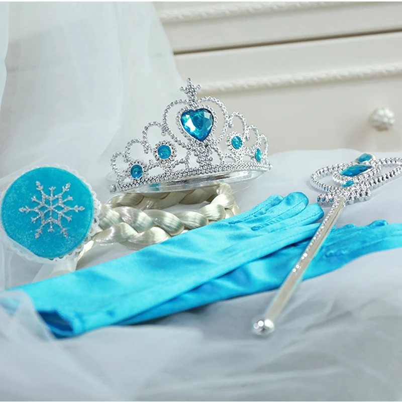 Платье принцессы аксессуары коронки палочки юбка игрушки для девочек вечерние