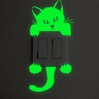 Светящиеся Стикеры с креативным переключателем, светящиеся стикеры в виде кошки, стоячие Стикеры, Звездные обои, флуоресцентные Стикеры